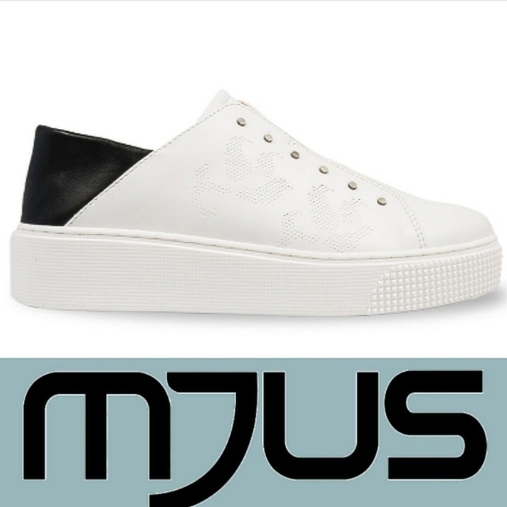 Mjus M08139 leather platform slip on sneakers